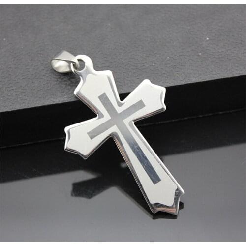 12 Pieces/Lot Stainless Steel Silver Color Charm Necklaces For Men Women Statement Halloween Jewelry Cross Pendant Choker Gifts