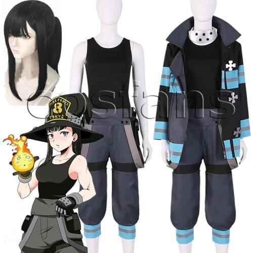 Anime Fire Force Cosplay Costume Enn Enn no Shouboutai Fire Force Maki Oze Cosplay Costumes Halloween