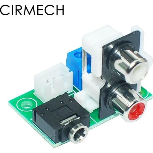 CIRMECH Audio adapter earphone Jack 3.5 mm Audio Socket PCB Adapter to 2.54 mm RCA to 3pin