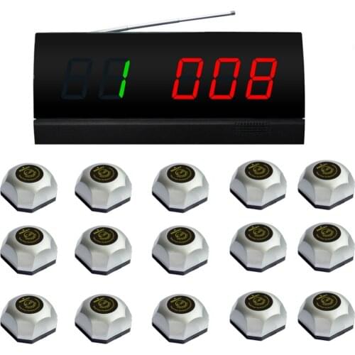 SINGCALL Wireless Service Calling System for Cybercafe, 15 Silver Bells and 1pc Black Monitor Receiver APE2000