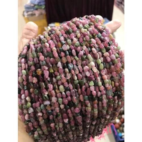 5strands loose beads 4-8mm Tourmaline red baroque free shape 14inch for DIY jewelry making FPPJ wholesale beads nature