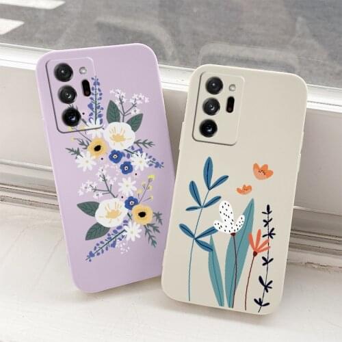 Butterfly Flowers Case For Samsung Galaxy A72 A52 A42 A32 A22 A21S A02S A12 A02 A71 A51 A41 A31 Shockproof Soft Phone Cover