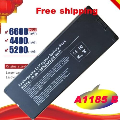 Black Battery for Apple MacBook 13" A1185 A1181 MA561 MA561FE/A MA561G/A MA254 MA255CH/A MA699B/A MB061X/A 55wh + Free Shipping