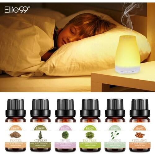 Elite99 10ML Pure Essential Oil Tea Tree Lavender Aromatherapy For Sleeping Relieve Stress Frankincense Jasmine Oil Humidifier
