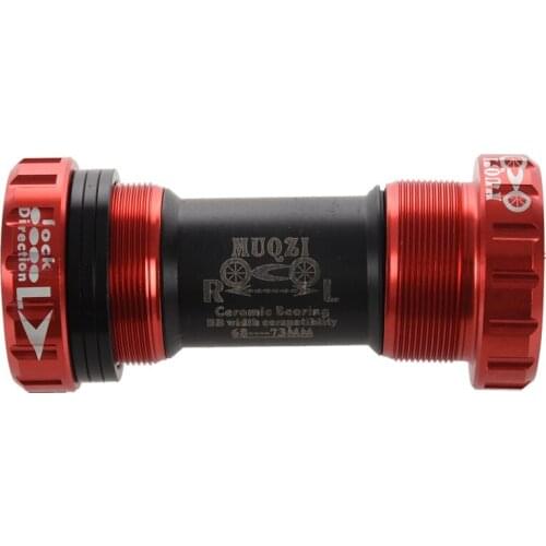 Muqzi Ceramic Bearing Bottom Bracket Bb Bsa Central Axis Thread Formula for Shimano Sram Crankset Mtb Road Bike Red
