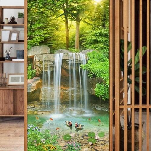 Chinese style living room bedroom opaque glass sticker bathroom window electrostatic glue free frosted glass film