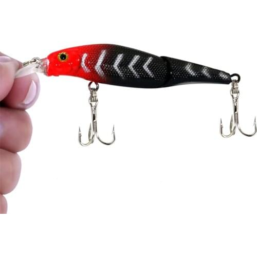New 1pcs 8.8cm 7.4g jointed fishing bait aritificial Minnow lures hard plastic wobbler jig pesca fishing tackle