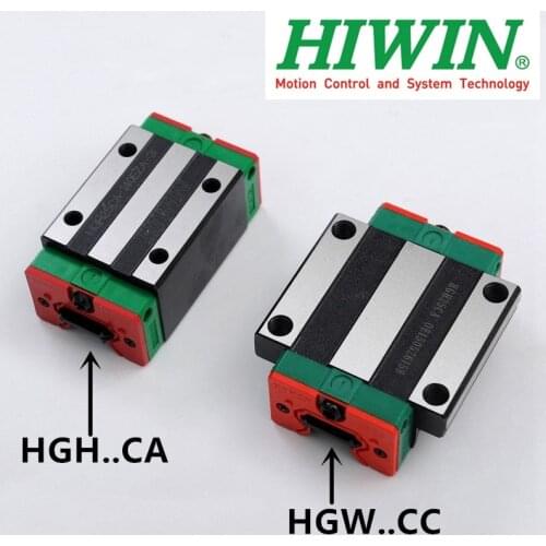 Original HIWIN HGH15CA HGH20CA HGH25CA HGH30CA HGH35CA HGW15CC HGW20CC HGW25CC HGW30CC HGW35CC linear carriage block HGR rail