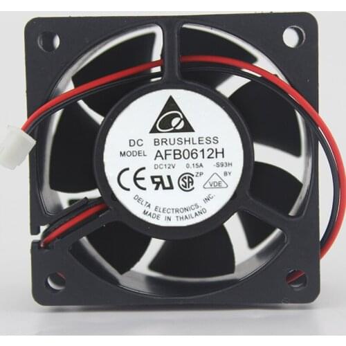 Original 6025 12V 0.15A AFB0612H 6 cm chassis power supply CPU cooling equipment fan
