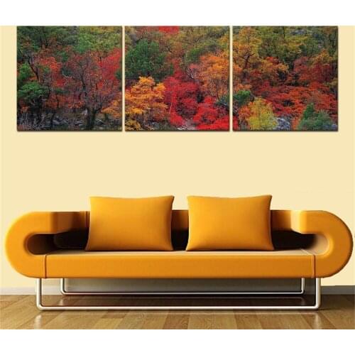 Forest Autumn Landscape Canvas Print Pictures on Wall Modern Giclee Print Oil Painting on Canvas For Living Room Decor No Framed
