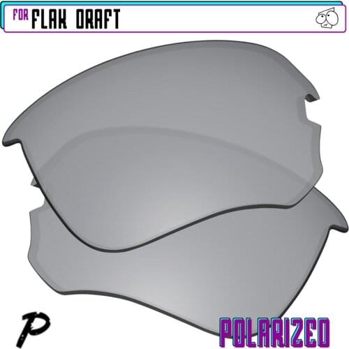EZReplace Polarized Replacement Lenses for - Oakley Flak Draft Sunglasses - Silver P