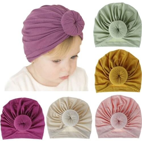 SMGSLIB Hair Bands For Children Baby Hat Infant Turban New Solid Knit Toddler Newborn Cap Bonnet Beanies Baby Hair Accessories