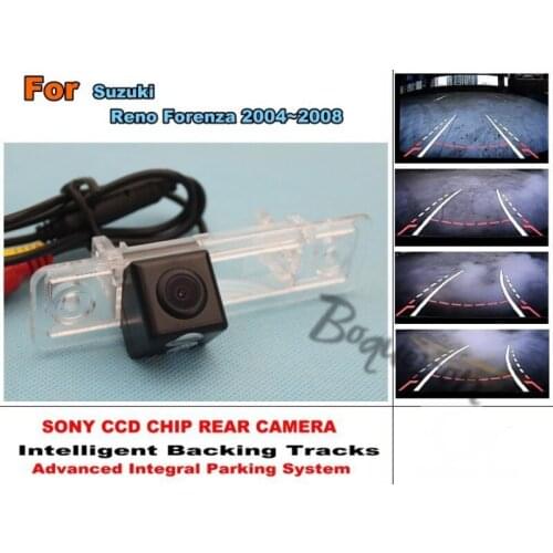 Smart Tracks Chip Camera / HD CCD Intelligent Dynamic Parking Car Rear View Camera For Suzuki Reno Forenza 2004~2008