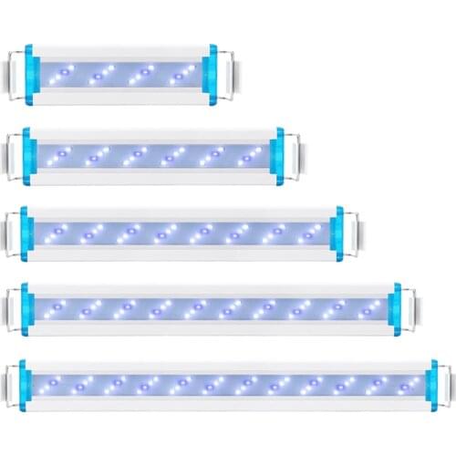 90 260V Blue White LED Super Slim Lamp Fish Tank Aquatic Plant Grow Landscaping Extensible Waterproof Clip Light Aquarium