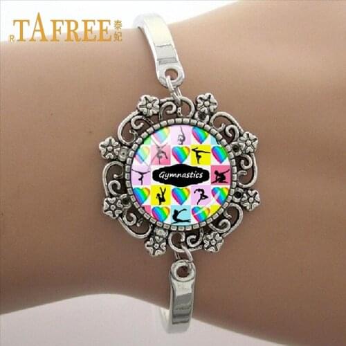 TAFREE High Quality New Fashion Bracelet Lace Art picture Irish Dancer Bangle Glass Dome Charm jewelry SP125