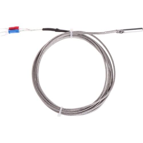 Probe Type Thermocouple K Temperature Sensor 2m Cable Wire 0~500'C for Measuring Boiler Oven Temperature Controller