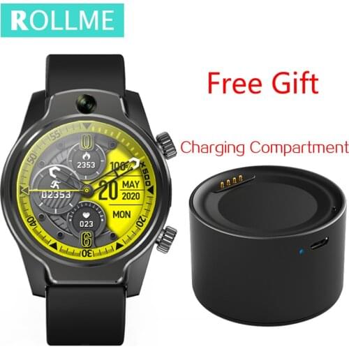 Rollme S08 True IP68 Smart Watch 8MP Camera 3560mAh Battery 4G LTE Global Bands GPS Glonass 1.69" IPS Waterproof Sport Watch