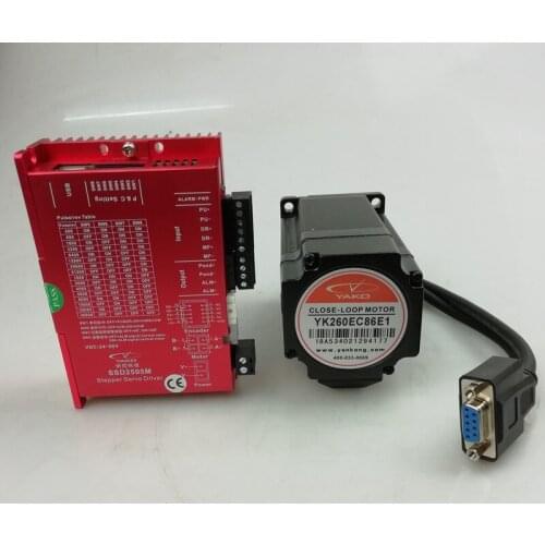 YAKO closed loop step motor 3N.m YK260EC86E1+SSD2505M-C231 driver 2-phase 60 Hybrid servo system encoder 1000