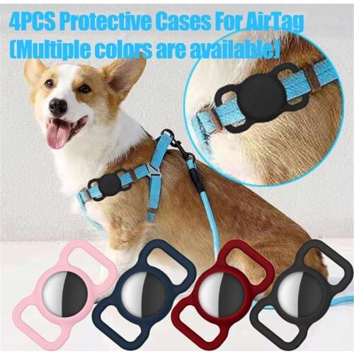 Protective Case For Airtags 2021 Tracking Silicone Case for dog Soft Anti-loss Apple Air tags Silicone Case for Cover Hangable