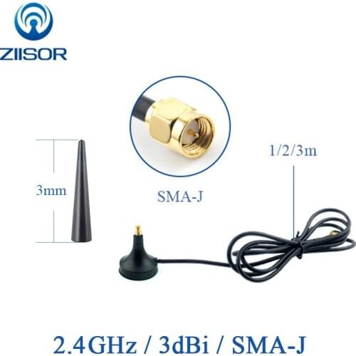 2.4GHz Router Antenna Wifi 2.4G Modem Antenna with Magnetic Base Omni SMA Male WLAN DTU Module Antena 2400M Aerial G2400-3