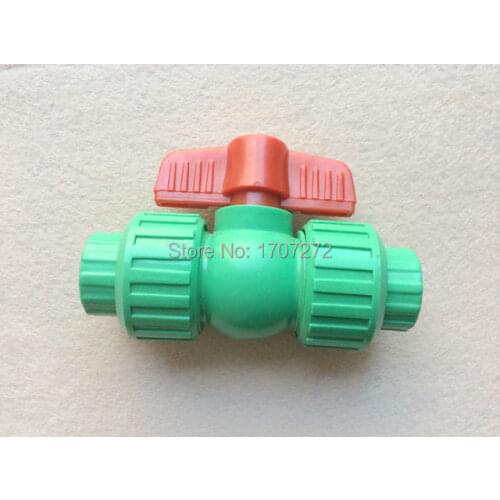 Free shipping PPR Ball Valves Size 2pcs 40mm Union Household PPR Fittings