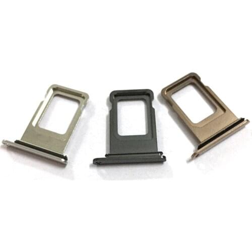 10PCS Sim Tray Holder For Apple IPhone XS Max SIM Card Tray Slot Holder Adapter Socket Repair Parts