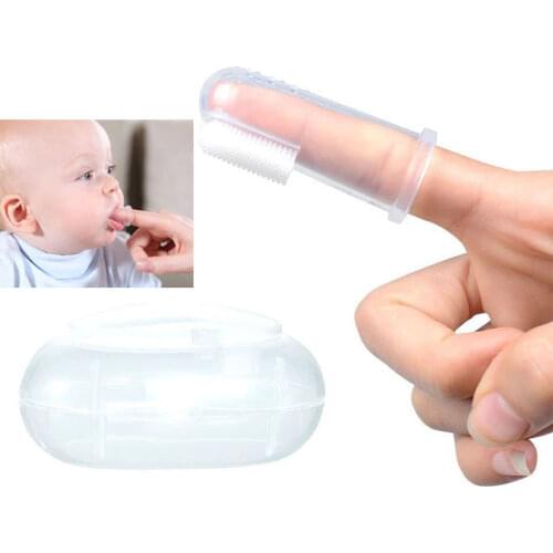 Baby Teether Baby Products Baby Finger set Toothbrush Oral Cleaning Infant Soft Silicone Finger Healthy Toothbrush Free Box
