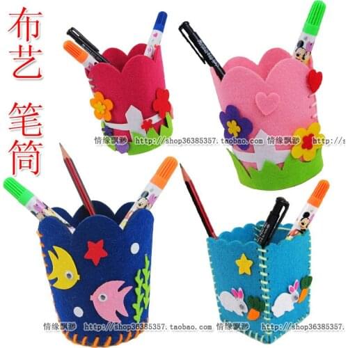 Non-woven Fabric pen container children diy three-dimensional toy
