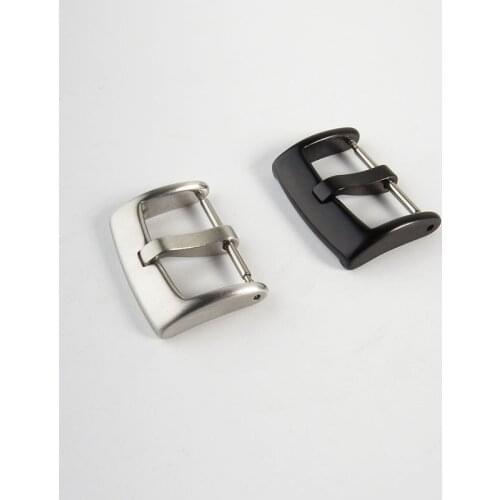 Metal Watch Buckle Clasp 16mm 18mm 20mm 22mm Replacement Buckles Silver Black Stainless Steel Clasp Watch Watchband Accessories