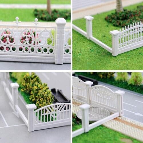 Fence Model Scale Model Train Railway Building Fence Home Sandbox Guardrail Decoration Garden For Military Wall V5E4