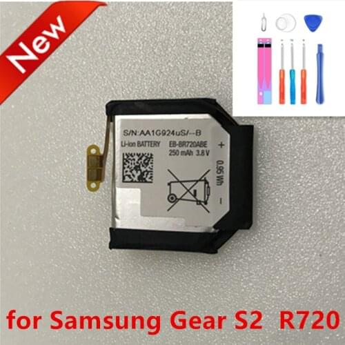 NEW 250mAh EB-BR720ABE Battery for Samsung Gear S2 S2 classic R720 Gear S2 classic R732 BR720 Good Quality Battery