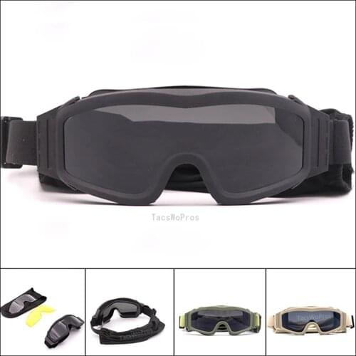 Hunting Shooting Goggles Tactical Windproof Anti-uv Training Hiking Climbing Glasses Combat Military Airsoft Paintball Eyewear