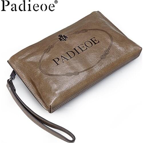 Padieoe bolsa masculina de couro clutch bag purses and handbags luxury envelope fashion