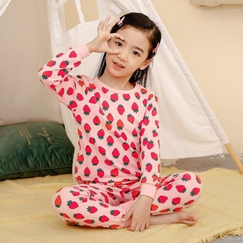 Girls Pajamas Set Autumn Long Sleeve Childrens Sleepwear Set Cotton Pajamas Baby Boy Pyjamas Sets for Kids Childrens Clothing