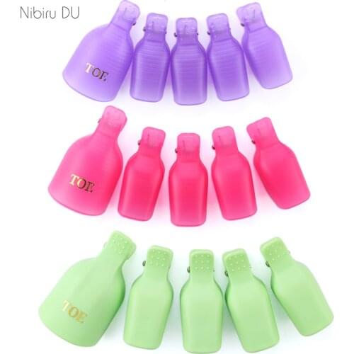 Plastic Nail Art Soak Off Cap Clips On Feet UV Gel Polish Remover Wrap Tool Fluid for Removal of Varnish Manicure Tools