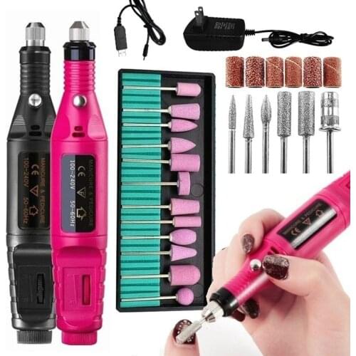 Professional Mini Electric Nail Drill Machine Nail Art Polish Grinding Manicure Tool Remove Dead Skin Pedicure Nail Machine