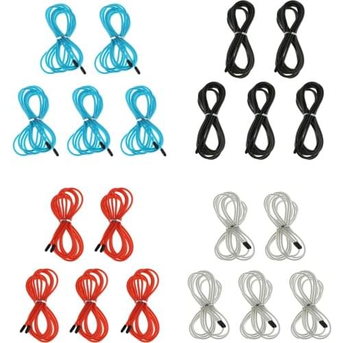 5 Pack Heavy Jump Rope Replacement Cable PVC Stainless Steel Cable Resistant 10ft Long Skipping Rope Indoor Outdoor Excerise