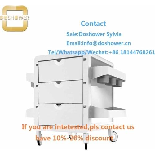 Salon equipment trolley with white salon trolley for salon drawer trolley
