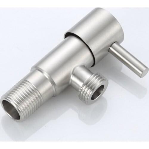 SUS304 Stainless Steel Brush Finished Triangle Water Heater Toilet Basin Dish Hot and Cold Angle Valve