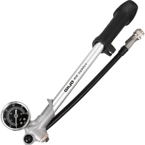 Bike Shock Pump 300PSI Front Fork and Rear Suspension Pump Schrader Valve Bicycle Air Shock Pump With Gauge