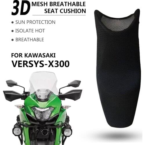 Motorcycle Cool seat cover Cushion protect Sunscreen Prevent bask seat sun pad waterproof 3D Mesh for Kawasaki Versys-X300 X300