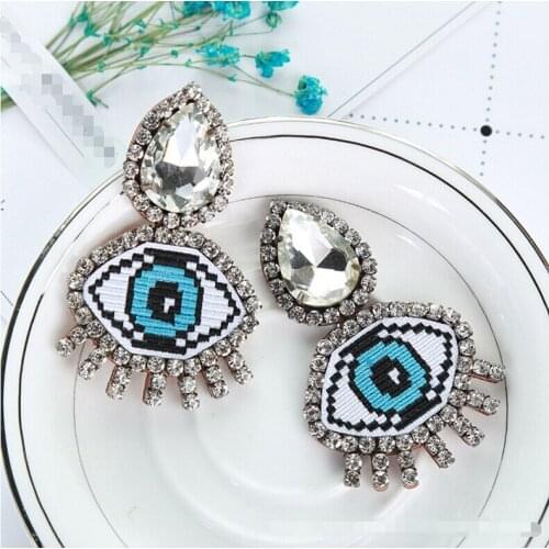 2020 Bohemian Handmade Beads Big Eye Tassel Drop Earrings For Women Wedding Trendy Girls Party Gift Statement Earrings