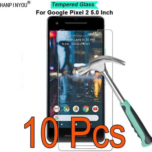 10 Pcs/Lot For Google Pixel 2 Pixel2 5.0" 9H Hardness 2.5D Ultra-thin Toughened Tempered Glass Film Screen Protector Guard