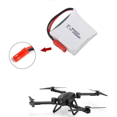2 / 4 / 6 pcs 3.7V 650mAh Lipo Battery JST Plug 953033 for X8TW Q9 RC Folding Quadcopter Drone Frame Kit Spare Parts