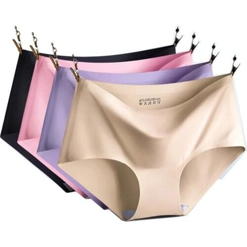 3-Pcs Womens Panties Seamless Comfortable Underwear For Woman Sexy Lingerie Briefs Female Lingerie Sports Women Silk Underwear