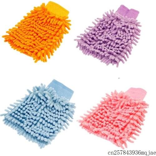 500pcs Car Window Washing Cloths Mitt Microfiber Chenille Towel Gloves Home Cleaning Cloth Duster Wash Tool