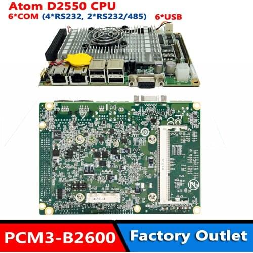 6*COM Atom D2550 CPU PCI-104 Industrial 3.5‘’SBC Embedded Motherboard