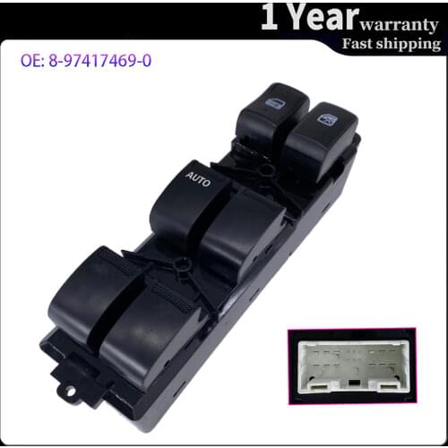 8-97417469-0 Electric Power Window Control Switch Regulator Button console For Isuzu