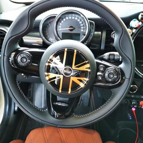 Union Jack 3D Steering Wheel Center Panel Car Sticker For MINI Cooper JCW F54 F55 F56 F60 Car-Styling Accessories Interior Trim