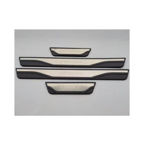 Car Styling For Kia Picanto Accessories Stainless Steel Door sill Trim Scuff Plates Protector Guards 2012-2018